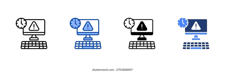 Ícone desatualizado define coleção de vários estilos