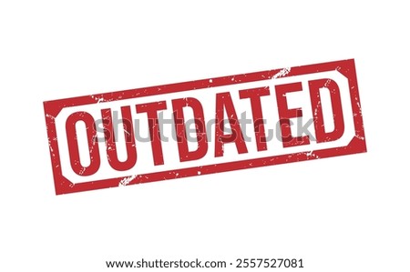 OUTDATED rubber stamp on white background. OUTDATED Stamp.