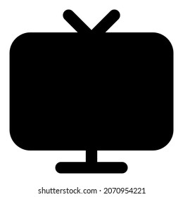Outdated technology television set with a dual antenna
