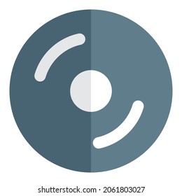 Outdated with vinyl player disc isolated on a white background