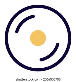 Outdated with vinyl player disc isolated on a white background