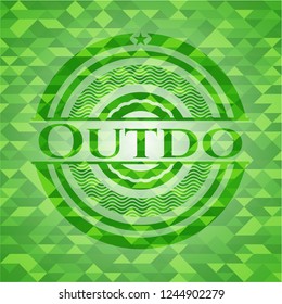 Outdo green mosaic emblem