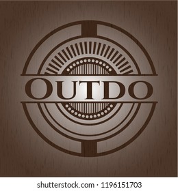 Outdo wood icon or emblem