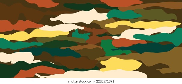 outdoor abstract camouflage background vector illustration