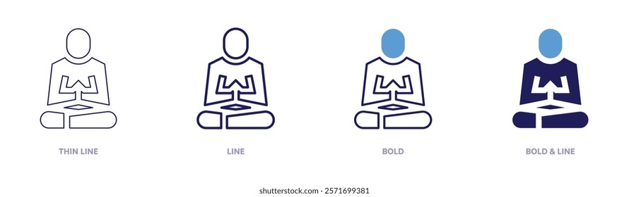 Outdoor activities icon in 4 different styles. Thin Line, Line, Bold, and Bold Line. Duotone style. Editable stroke.