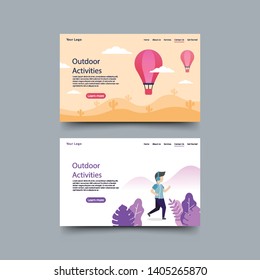 Outdoor Activities landing page design template