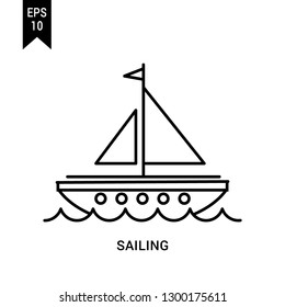 Outdoor activity icon: Sailing