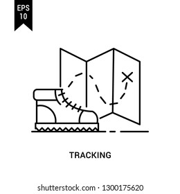 Outdoor activity icon: Tracking