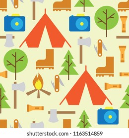 outdoor activity seamless pattern. vector illustration