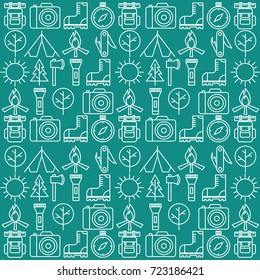 outdoor activity seamless pattern. vector illustration