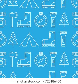 outdoor activity seamless pattern. vector illustration