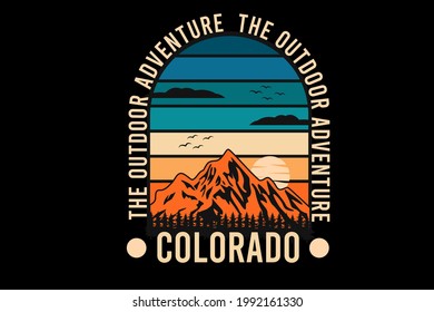 the outdoor adventure colorado silhouette design