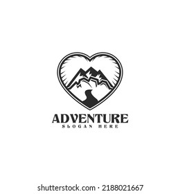 Outdoor Adventure Compass Mountain Logo, Suitable for any outdoor and adventure purpose