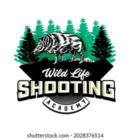 outdoor adventure and hunt sport club sign or badge vector