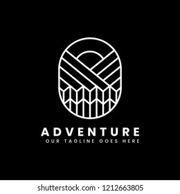 Outdoor adventure logo badge template