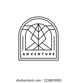 Outdoor adventure logo badge template