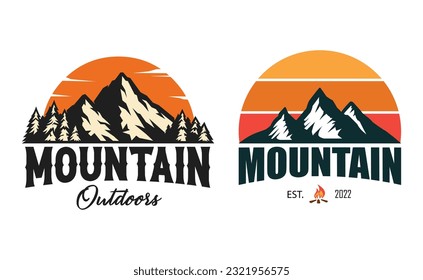 outdoor adventure logo design for T shirts and caps