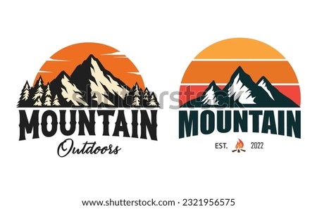 outdoor adventure logo design for T shirts and caps