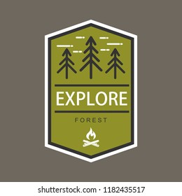 Outdoor and adventure logo design template