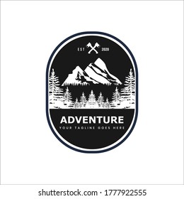 Outdoor and adventure logo design template