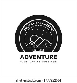Outdoor and adventure logo design template