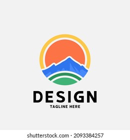 Outdoor adventure logo design template, Vector graphic illustration for t shirt and other