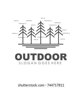 Outdoor and adventure logo design template