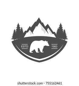 Outdoor and adventure logo design template