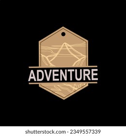 Outdoor and adventure logo design template.vector