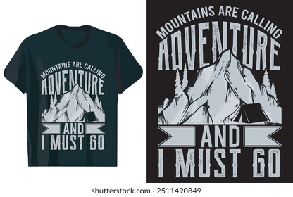 Outdoor Adventure Mountain T-Shirt Design