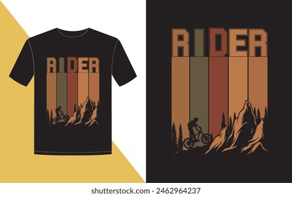 Outdoor adventure rider t-shirt design.