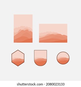 outdoor adventure set. Mountain illustration, outdoor adventure. Vector graphic for t-shirt and other uses. 