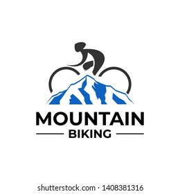 OUTDOOR ADVENTURE SPORT MOUNTAIN BIKE LOGO TEMPLATE. VECTOR EPS 10