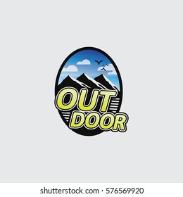 Outdoor Adventure Time Logo Vector