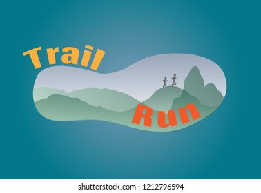 Outdoor Adventure Trail Creative Vector Design Concept