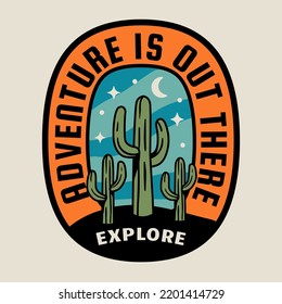 Outdoor adventure vector badge. Graphics for t shirt prints, stickers, posters and other uses.