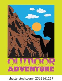 Outdoor Adventure vector T-Shirt Design