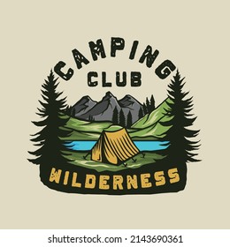 Outdoor Adventure wildlife camping design  Badge Logo 