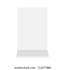 Outdoor advertising banner mockup - front view. Promotional stand display isolated on white background. Vector illustration