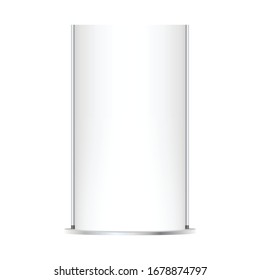 outdoor advertising banner. street light box display mockup
