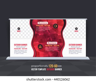 Outdoor Advertising Design, Horizontal Banner, Background Template
