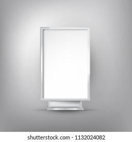 Outdoor advertising light box mock up. 3D Vector illustration.
