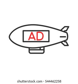 Outdoor advertising on the airship