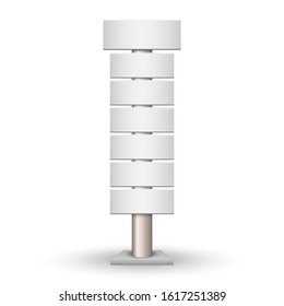 Outdoor advertising pylon, stella or stand template