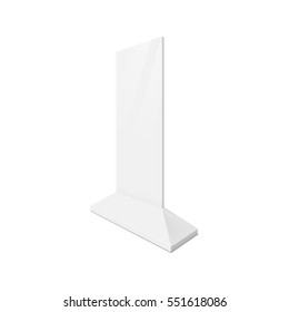 Outdoor advertising stand banner. 3d Illustration isolated on white background. Graphic concept for your design