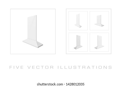 Outdoor advertising stands banner. Illustrations isolated on white background. Graphic concept for your design