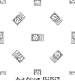 Outdoor air conditioner fan pattern seamless vector repeat geometric for any web design