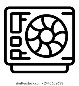 Outdoor air conditioner icon outline vector. Ventilation climate system. Temperature maintenance appliance