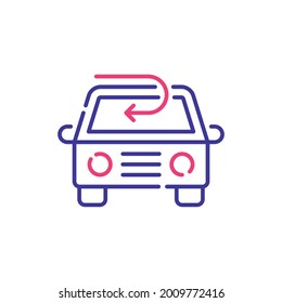 Outdoor air vector 2 colours icon style illustration. EPS 10 file