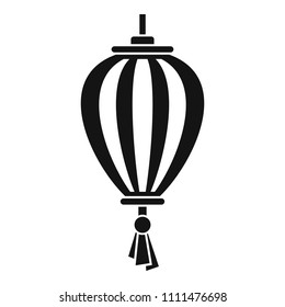 Outdoor asian lantern icon. Simple illustration of outdoor asian lantern vector icon for web design isolated on white background